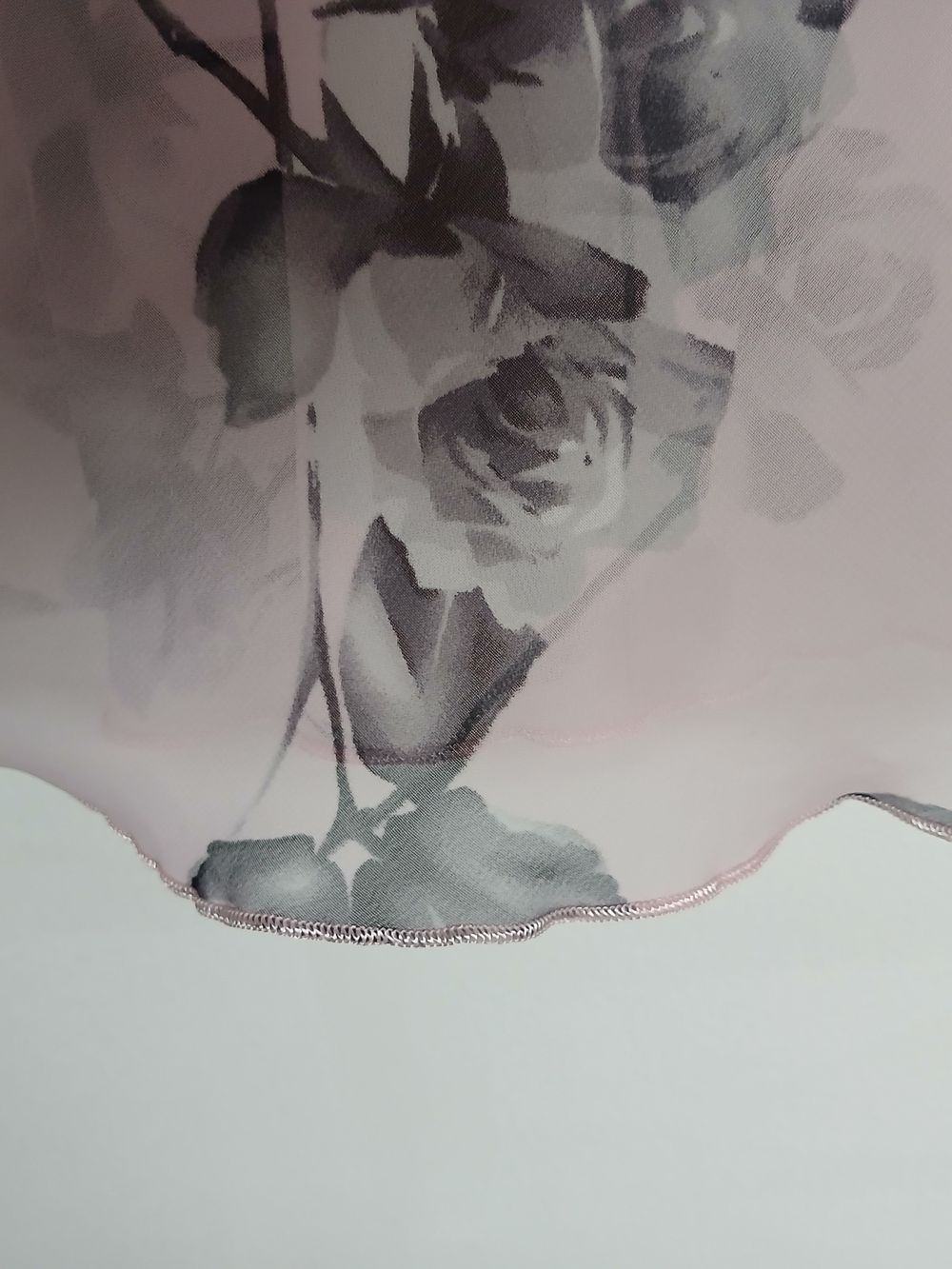 Vintage Y2K La SENZA Pink Floral Slip with Black and Grey Feminine Rose - Picture 5 of 15